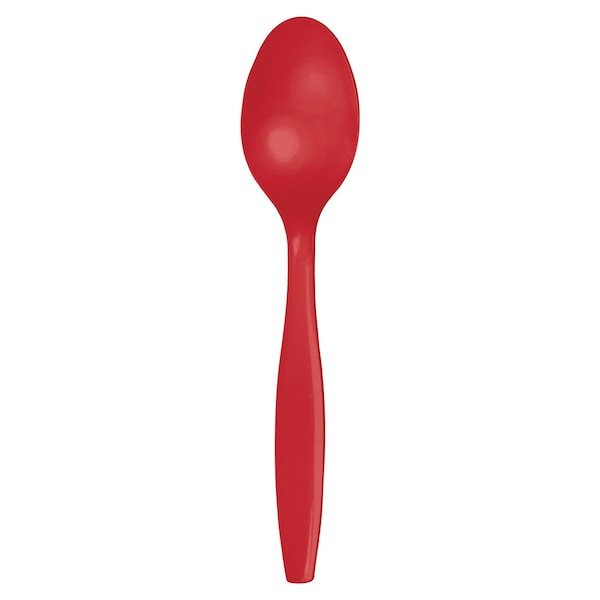 Touch Of Color Classic Red Plastic Spoons, 6.75", 288PK 010553 - main